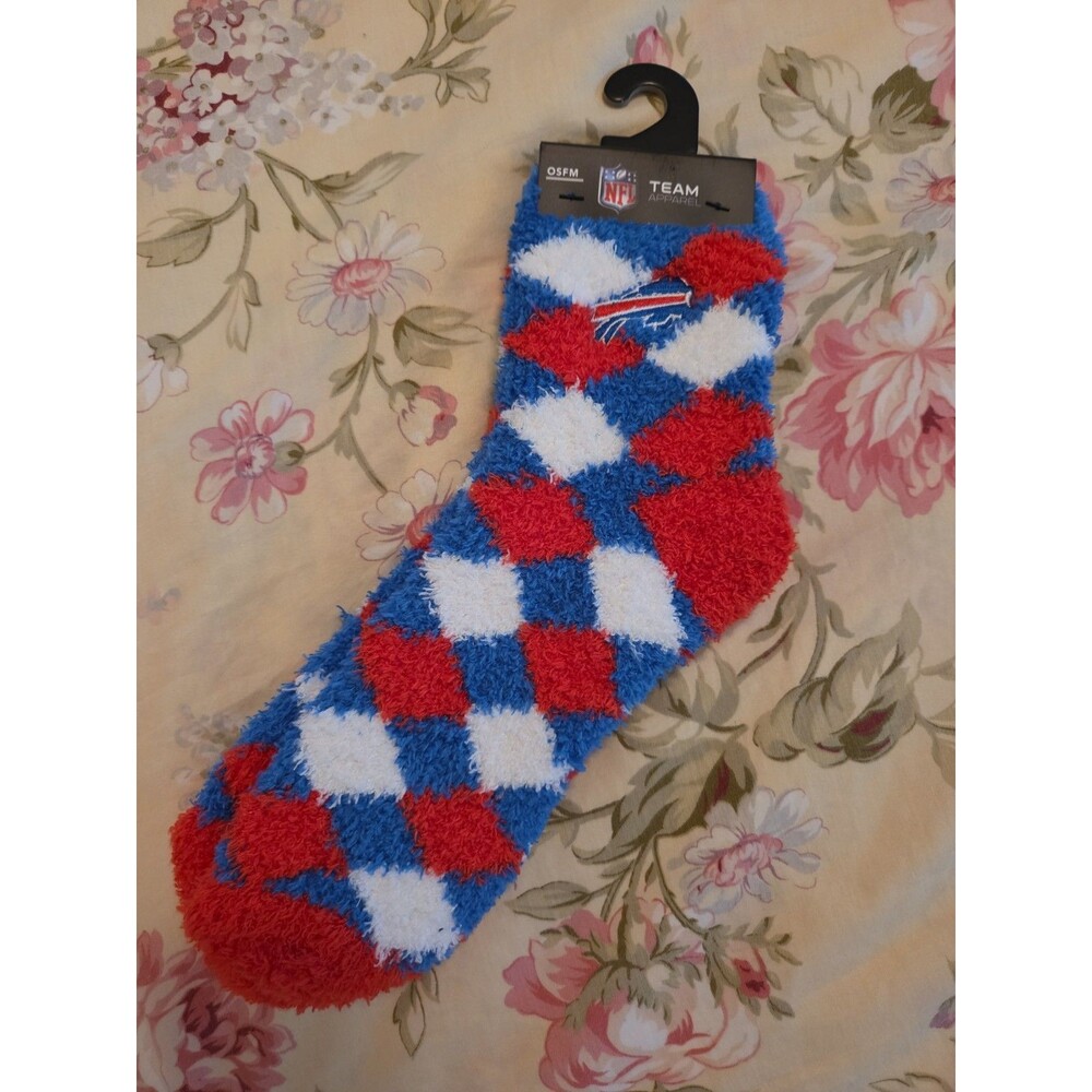 NFL Buffalo Bills Fuzzy Socks Diamond For Bare feet Brand